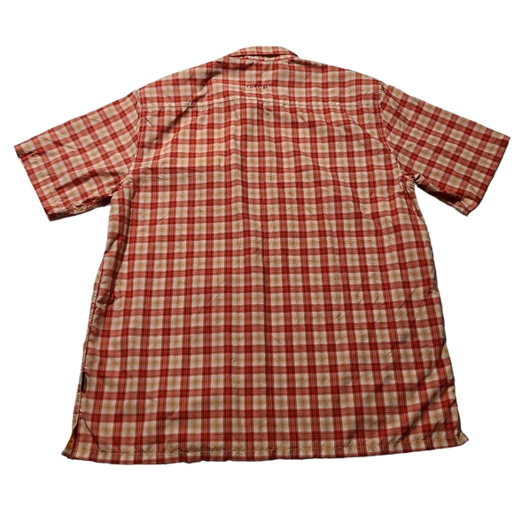 Orvis Trout Bum Shirt Men's Large Plaid Short Sleeve Cotton Button Down *Flaw* - Picture 3 of 9